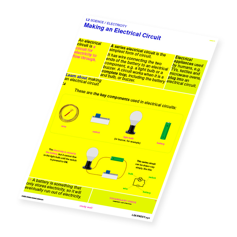 L2 Science – Making an Electrical Circuit