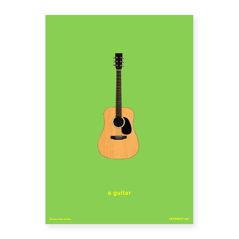 Pre-School Objects in Pairs – A guitar