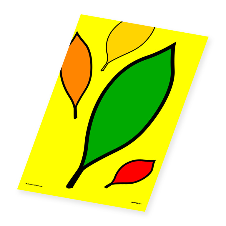 Wall Art – Multi-Coloured Leaf Shapes