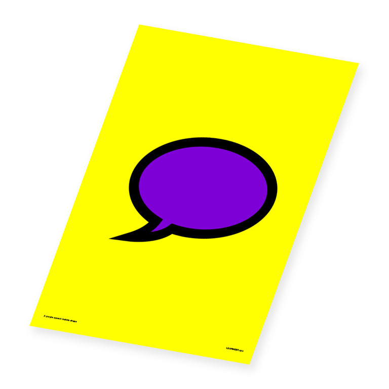 Wall Art – A Purple Speech Bubble Shape