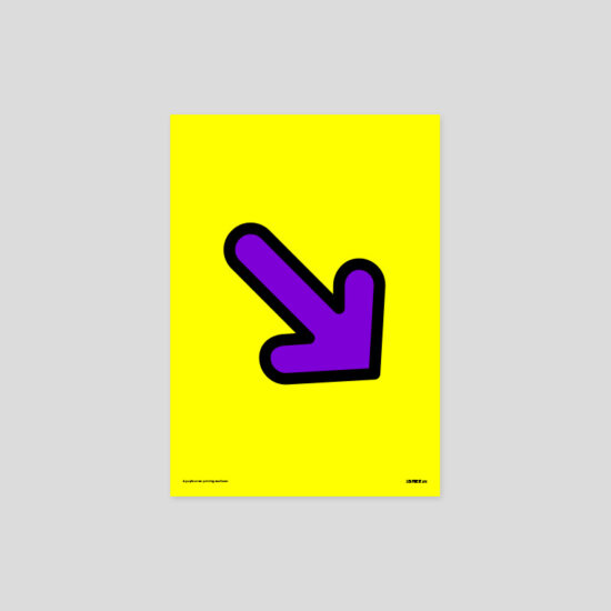 Wall Art – A Purple Arrow Pointing Southeast