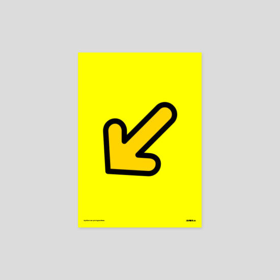 Wall Art – A Yellow Arrow Pointing Southwest