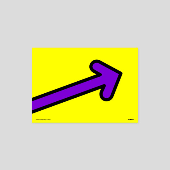 Wall Art – A Purple Arrow Pointing North-easterly