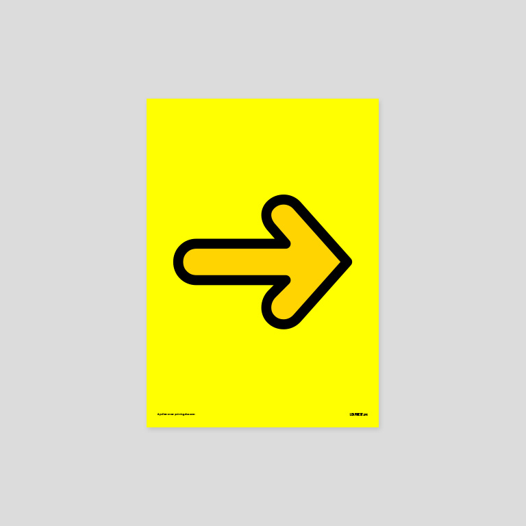 Wall Art – A Yellow Arrow Pointing East