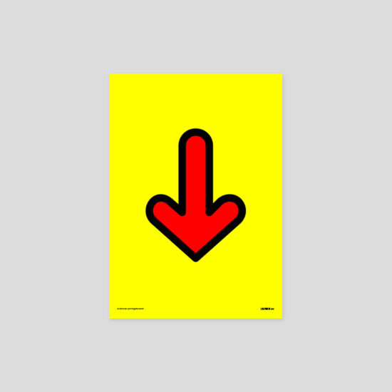 Wall Art – A Red Arrow Pointing South