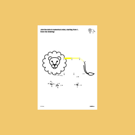 Pre-School Dot-to-Dot Lion