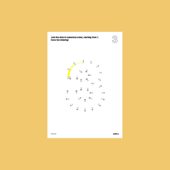 Pre-School Dot-to-Dot Number 3