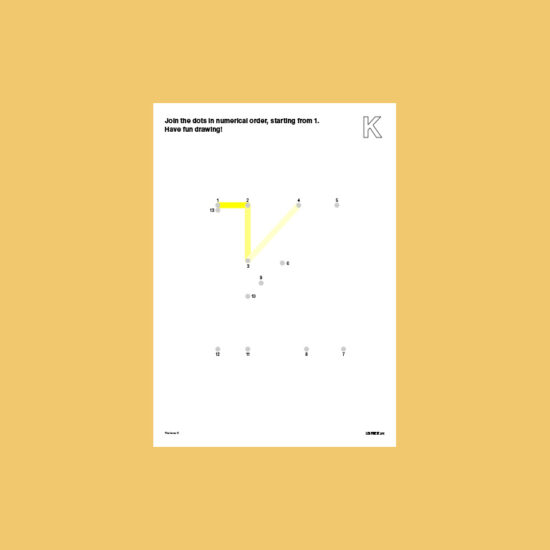 Pre-School Dot-to-Dot Letter K