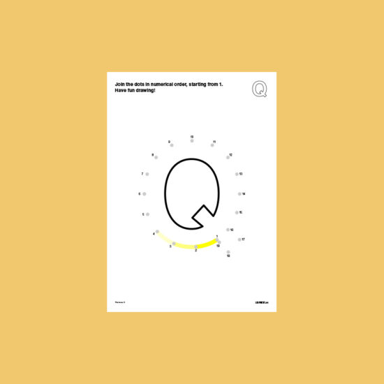 Pre-School Dot-to-Dot Letter Q