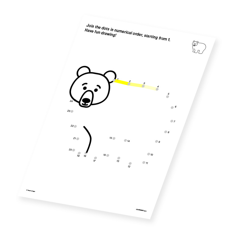 Pre-School Dot-to-Dot Polar Bear