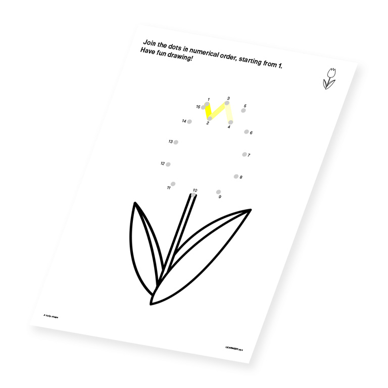 Pre-School Dot-to-Dot Tulip