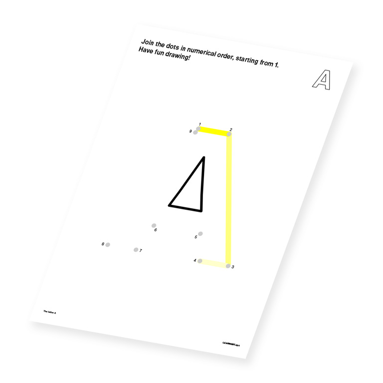 Pre-School Dot-to-Dot Letter A