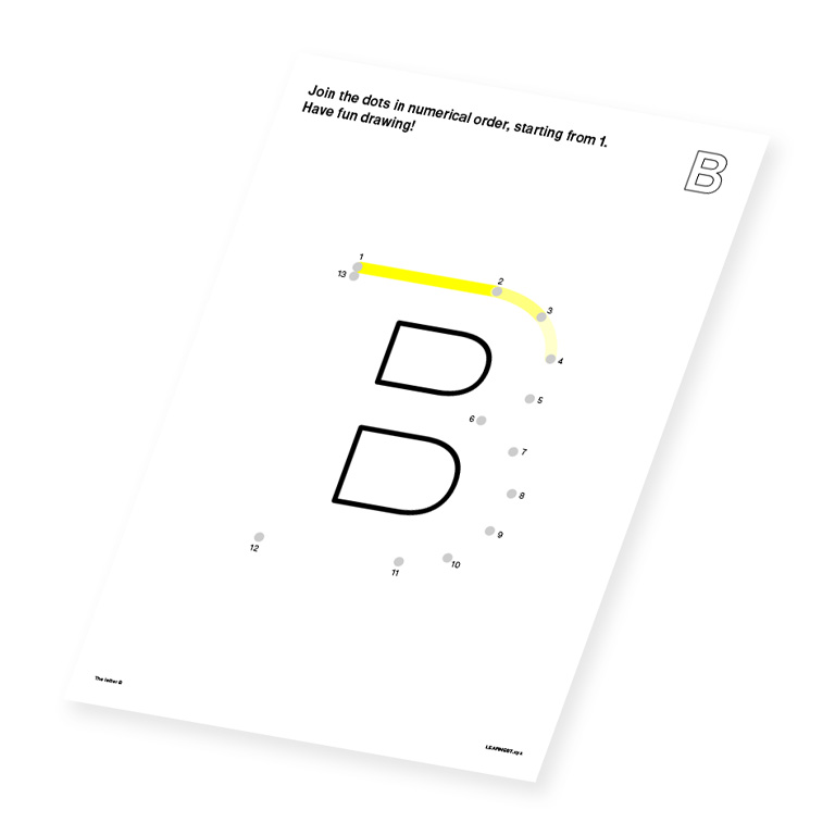 Pre-School Dot-to-Dot Letter B