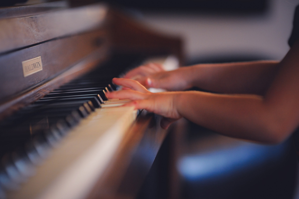 A child playing the piano